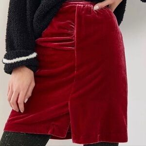 Anthropologie Montie Velvet Mini Skirt Size 2